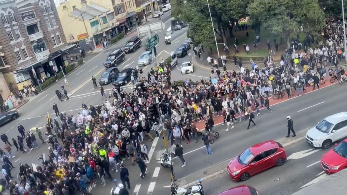 sydney lockdown protests broadway