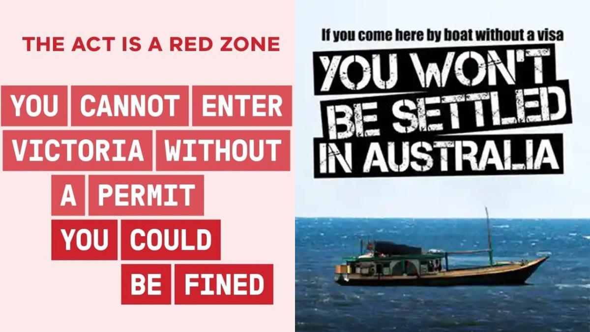 vic govenrment nsw act border ads
