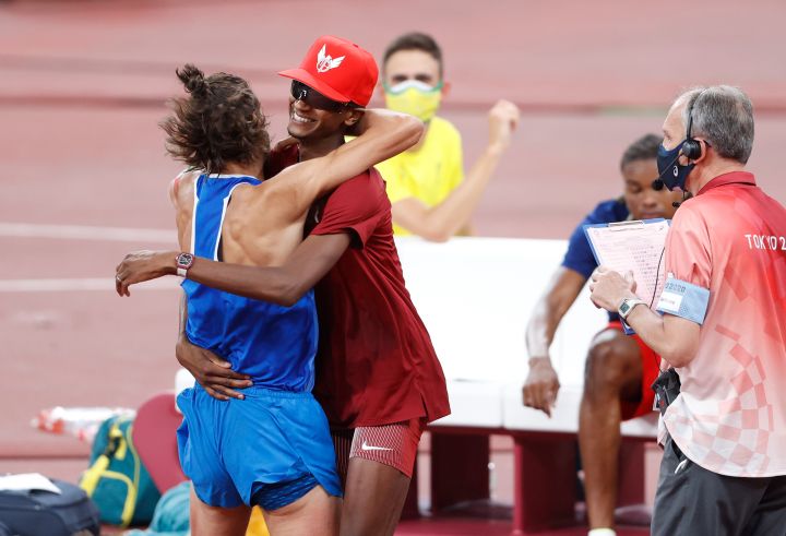 These Italian & Qatari High Jumpers Are Best Mates So They Decided To Share The Gold At Tokyo