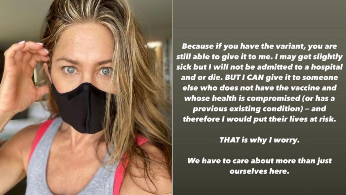 Jennifer Aniston anti-vaxxers instagram