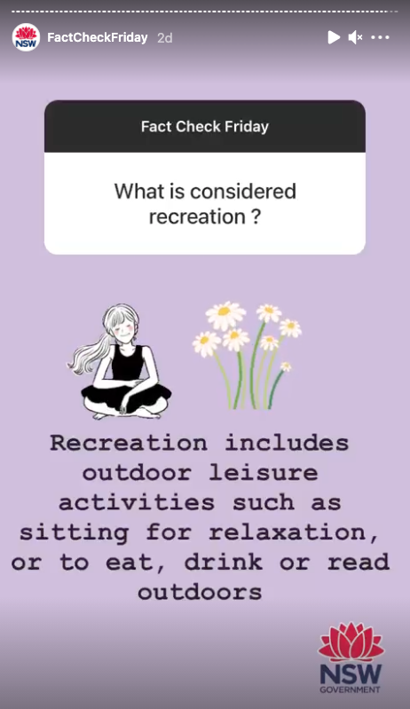nsw health recreation explainer
