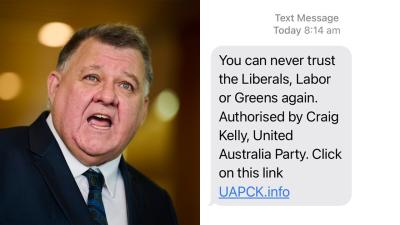 Taxpayer-Funded Conspiracy Pest Craig Kelly Is Reportedly Spamming People’s Phones With Ads