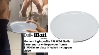 The Unsung Hero Of The Nadia Bartel Drama Is The $1.50 Kmart Plate She Snorted White Powder Off