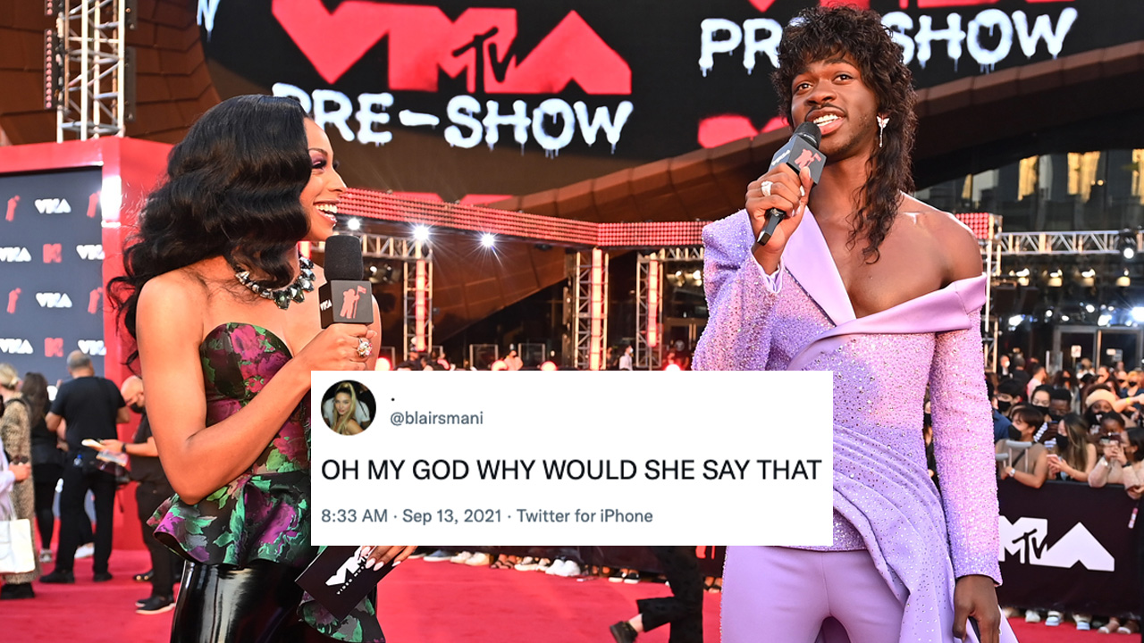 A Reporter Dragged Lil Nas X’s VMAs Fit Right To His Face & The Internet’s Having None Of It