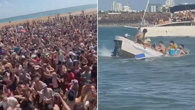 Police Seized 300L Of Booze & A Boat Sank At This Utter Shitshow Of A Sandbar Party In Darwin