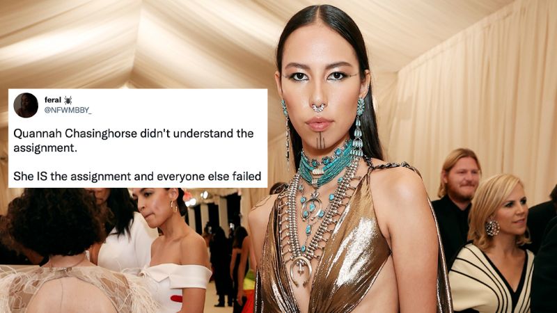 Indigenous Model Quannah Chasinghorse Is The Met Gala Queen & No, We Won’t Be Taking Questions