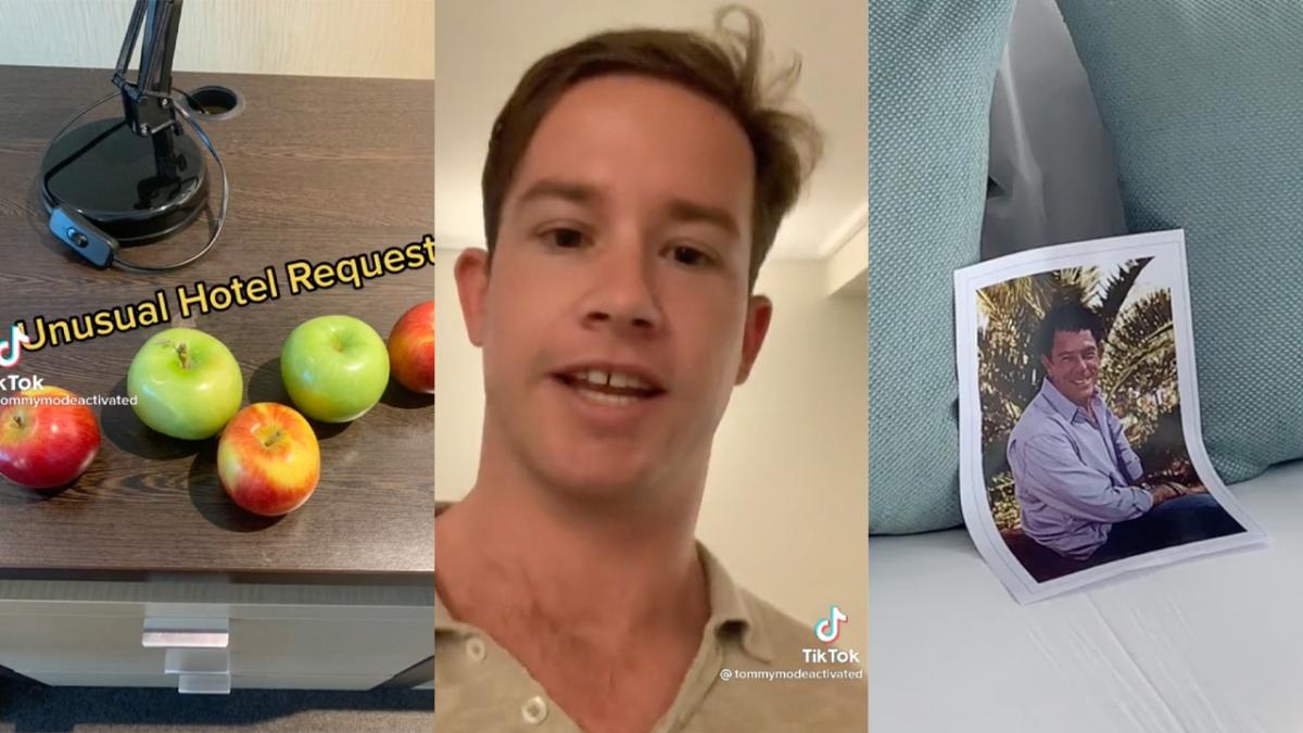 viral aussie tiktok hotel requests apple hunt