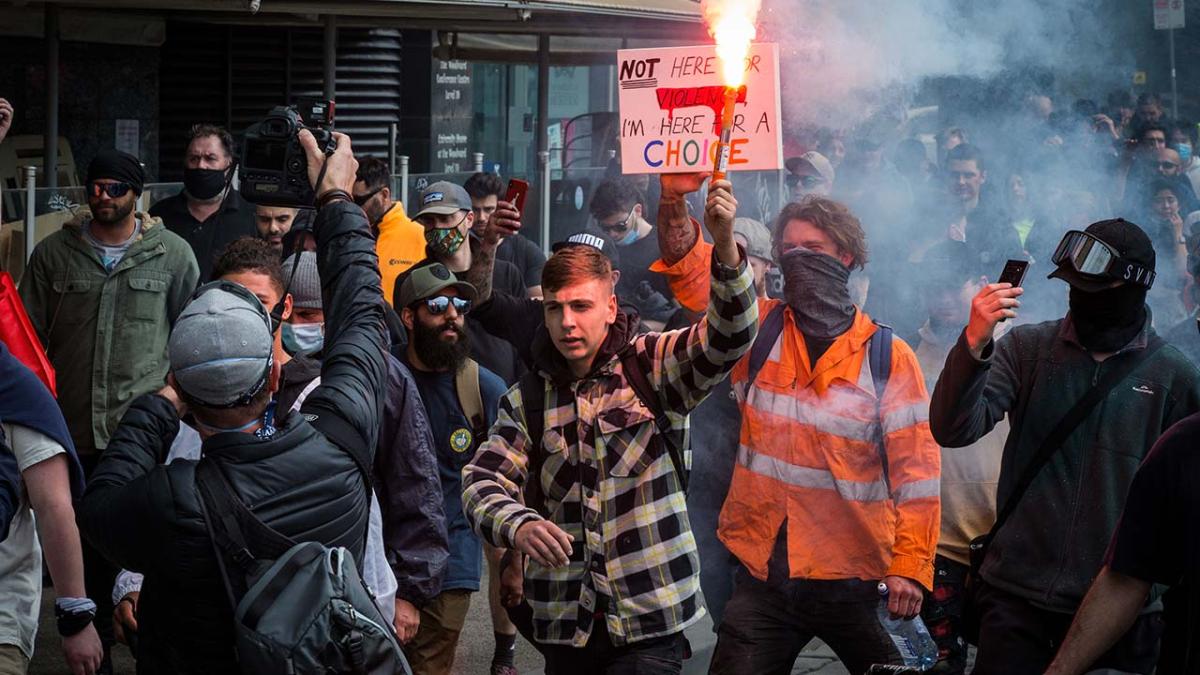 melbourne protests organiser charged harrison mclean