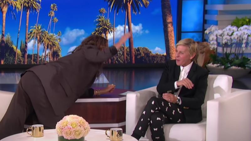 Pls Enjoy Ellen Getting Throttled By A Guest After Being Accused Of Checking Out Mid-Interview