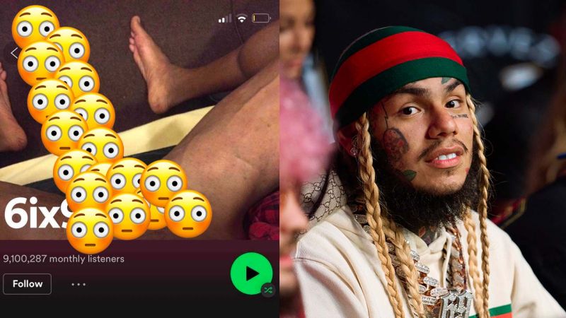 Someone Hacked 6ix9ine’s Spotify This Wknd & Posted A Pic Of A Sweeping-Sized Schlong