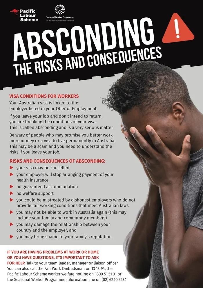 absconding the risks and consequences poster