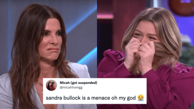 Watch Sandra Bullock And Kelly Clarkson Be Absolute Agents Of Chaos In An Iconic Interview