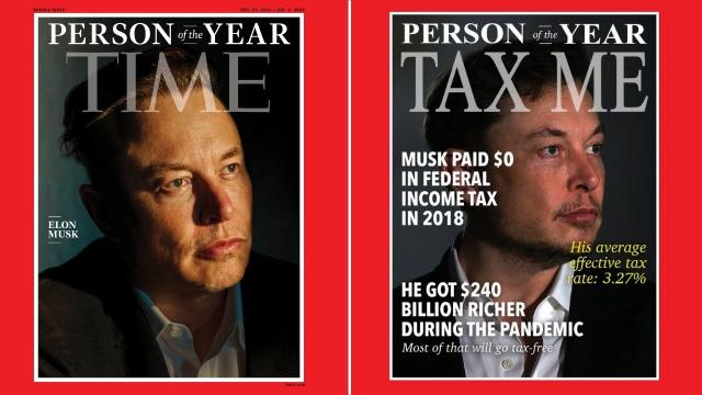 Elon Musk's TIME Person Of The Year cover.