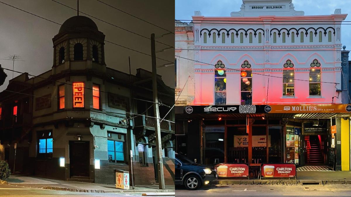 The Peel and Surcuit bars, the site of potential melbourne nightclub super spreader