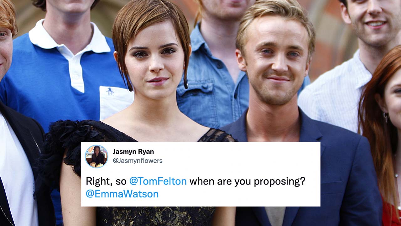 Twitter Is Utterly Confused After Emma Watson’s Suss Comment About Tom Felton At The Reunion