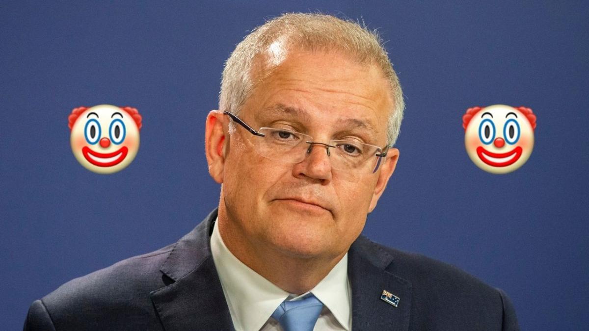 Scott Morrison with clown emojis, as he changes his mind on free rapid tests
