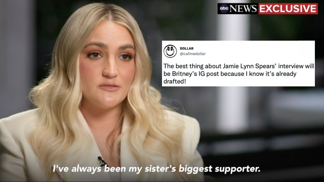 Jamie Lynn Spears giving a shady interview where she claims she has always supported her sister, Britney Spears.
