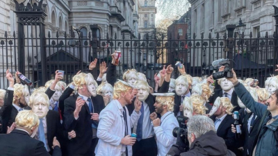 Boris Johnson Lookalikes Protested The British PM’s Fuckery & Brb, Buyin’ Scomo-Style Glasses