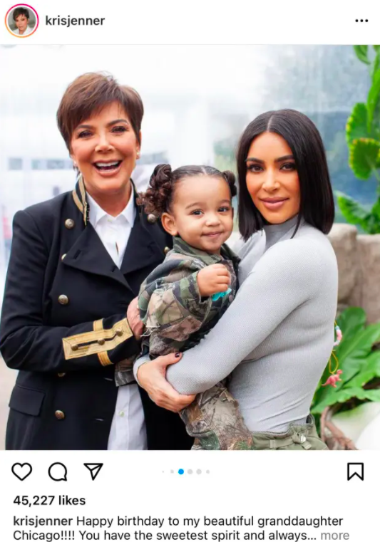 Kim Kardashian, Kris Jenner and Chicago West