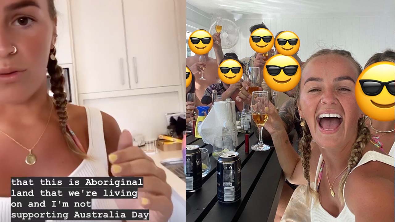 Elly Miles Is Copping A 3rd Degree Burn For Appearing To Party With Mates On Invasion Day