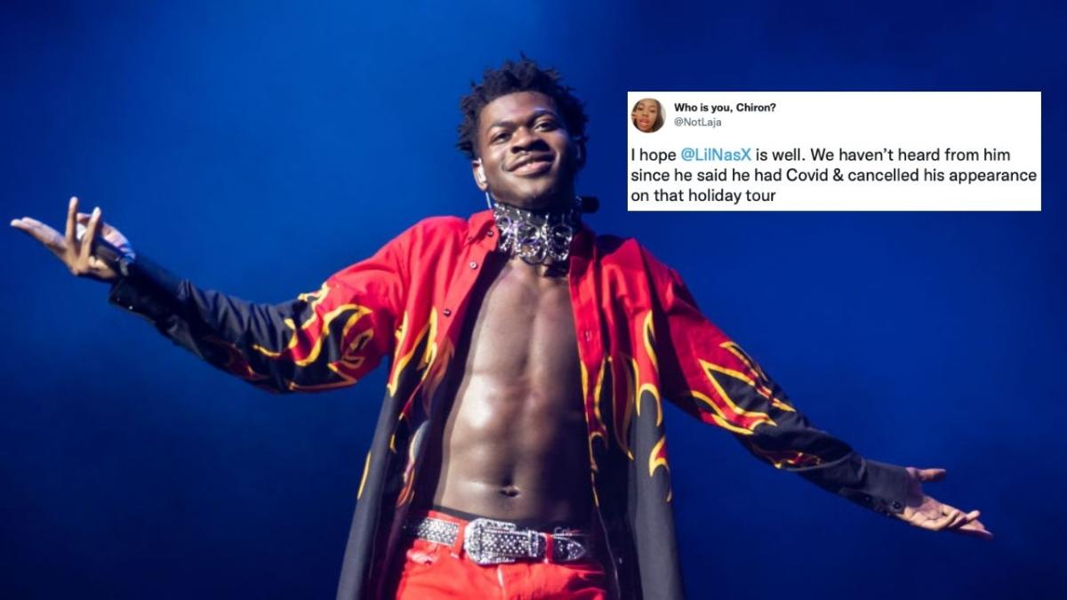 Lil Nas X and a tweet of a fan worrying about him.