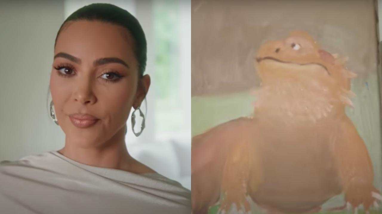 Kim Kardashian Did A House Tour & The Best Bit Is Clearly North West’s Bearded Dragon Painting