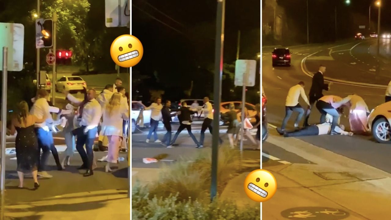 MOSMANIA: Wild Fkn Footage Has Emerged Of Wedding Guests Brawling In The Streets Of Sydney