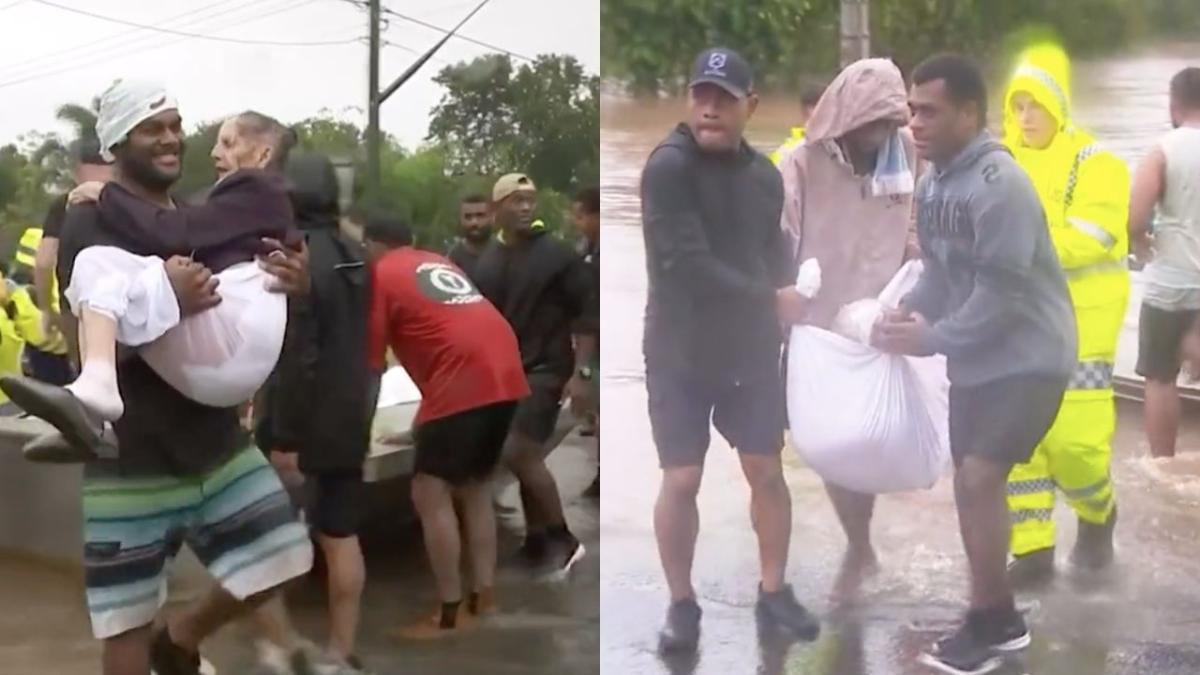 Fijian and Pasifika workers helping rescue aged care residents in Lismore.