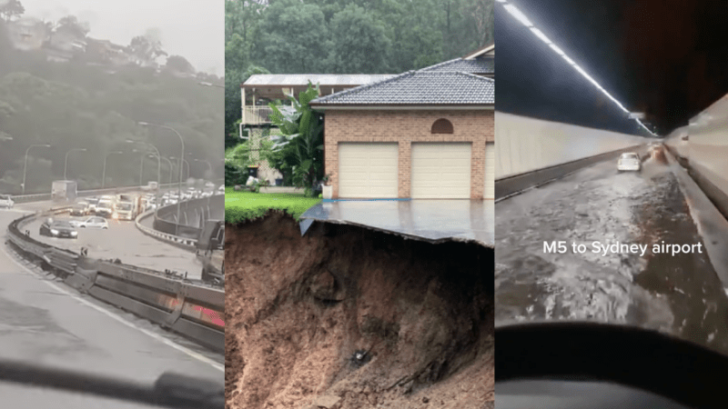 People Are Sharing Fkn Wild Footage From Across Sydney As Landslides & Floods Ravage The City