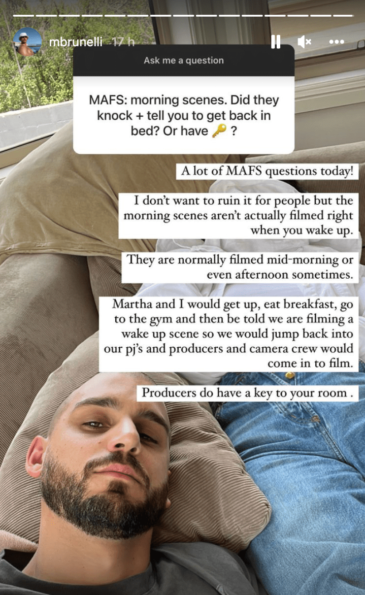 Ex-MAFS Groom Michael Brunelli Revealed What Really Goes Down Behind-The-Scenes In Spicy IG Q&A