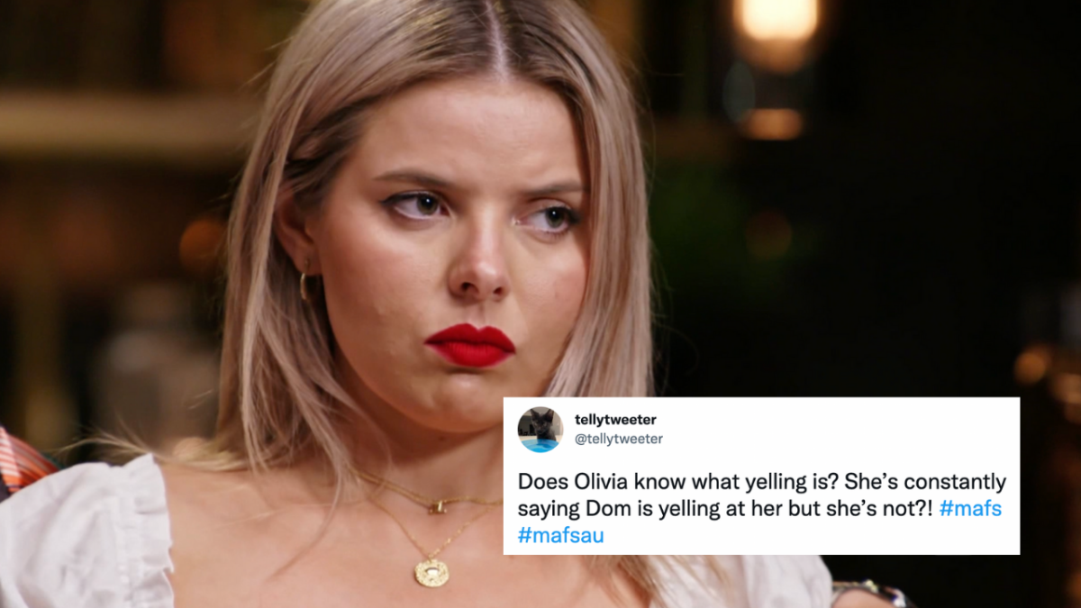 MAFS olivia dom yelling rampage comments