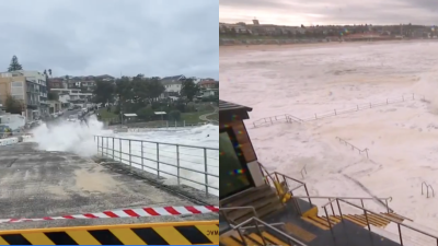 Cooked Vids Show Bondi Beach Getting Gobbled Up By Waves As ‘Hazardous Surf’ Hits NSW’s Coast