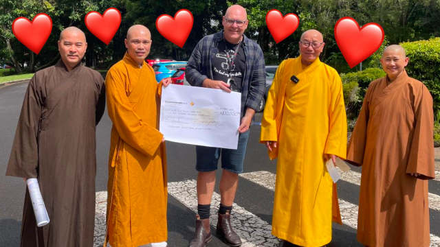 lismore floods buddhist monks