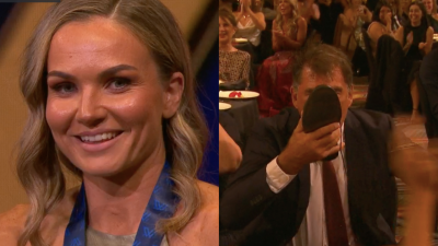 Brissy Lions Gun Emily Bates Won The AFLW’s Best & Fairest And Her Coach Did A Shoey On TV