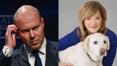 Guide Dogs Vic’s CEO Stood Down Over Her Puppy-Piss-Pad-Messy Josh Frydenberg Endorsement Flyer