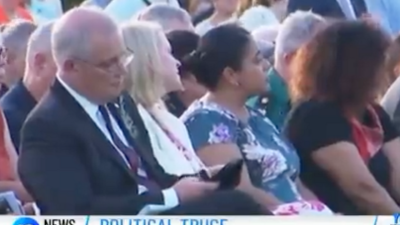 Scott Morrison Was Filmed Texting In The Middle Of An Anzac Day Service And Now *That’s* Respect