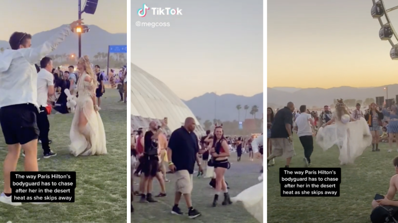 Pls Enjoy This Vid Of Paris Hilton’s Fkd-Off Security Guard Trying To Chase Her At Coachella