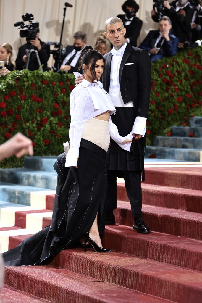 Kourtney Kardashian and Travis Barker at the Met Gala