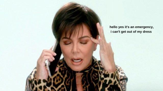 A Kris Jenner meme depicting a woman calling Victoria Ambulance for a non-emergency