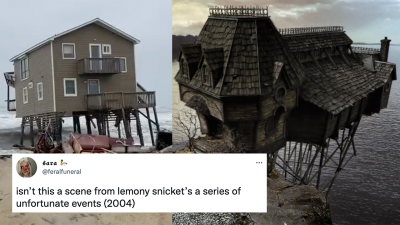 This $550,000 House Was Consumed By The Ocean And It’s Giving Lemony Snicket’s Aunt Josephine