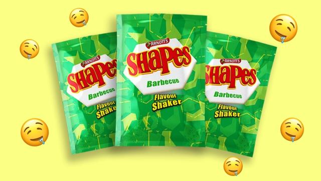 arnott's shapes flavour shaker sachets