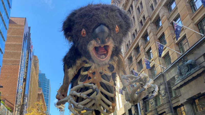 Gape In Horror At Extinction Rebellion’s Zombie Koala Blinky, Who Returned For A Syd Protest