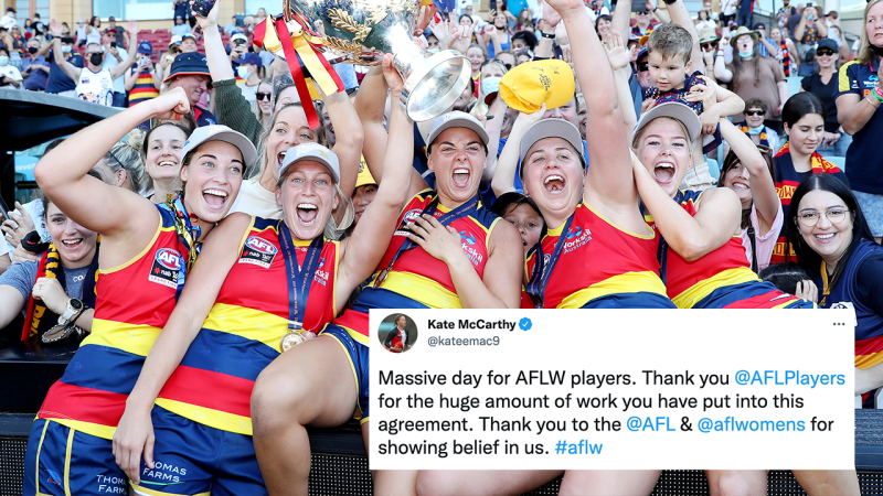 Givvus A Celebratory Saussie Roll Because AFLW Players Are Set To Receive A 94% Wage Increase
