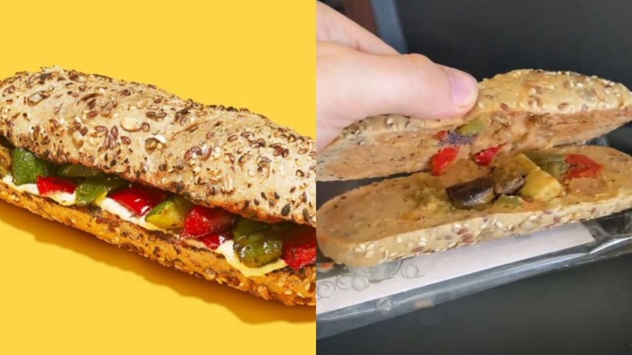 Pls Pray For This Man Who Ordered A Veggie Baguette On A Flight & Got This Monstrosity Instead