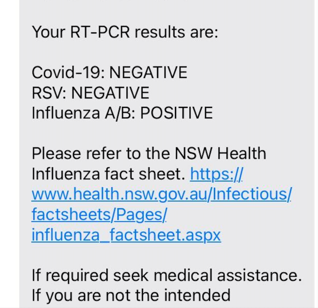 PCR test flu influenza rsv COVID