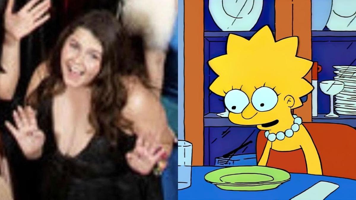 Mary Mackillop College underwire for editing student's cleavage. Pic on left is of the student, pic on right is a shocked Lisa Simpson meme.