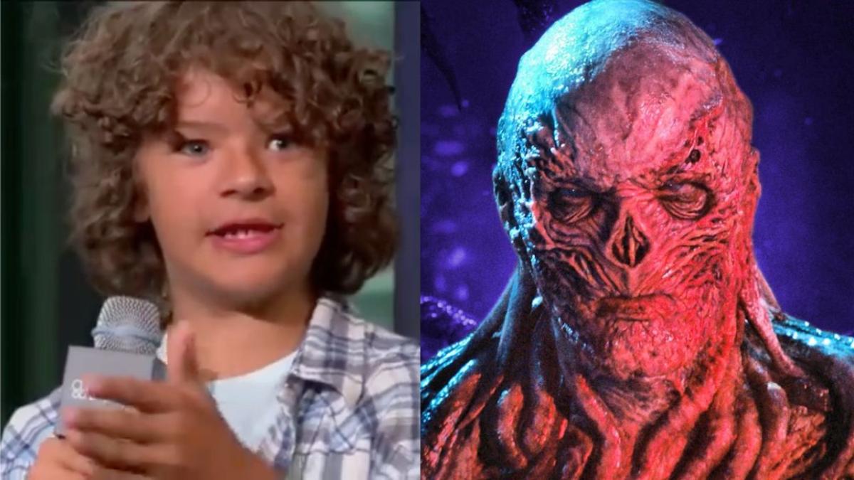 Gaten Matarazzo speling Stranger Things season 4 ending in 2016, next to a picture of Vecna
