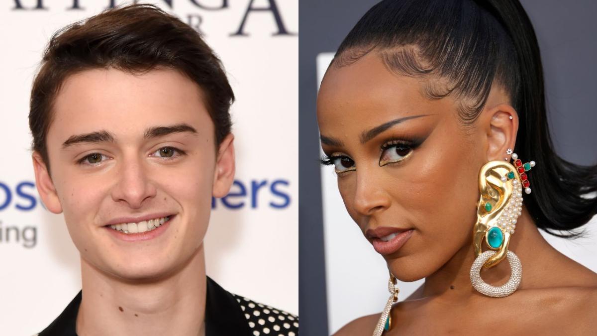 noah schnapp and doja cat, who were fueding over a tiktok where she exposed instagram messages about joseph quinn