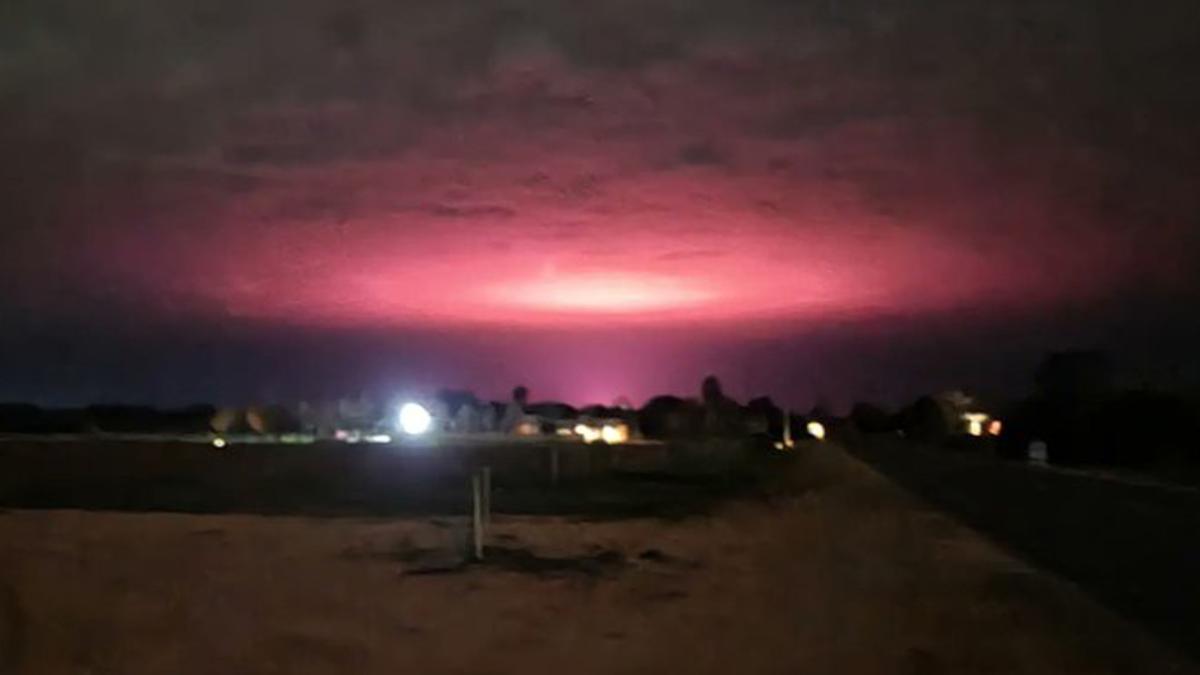 mildura pink glow sky cannabis farm