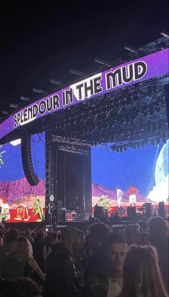 Stage at Splendour In The Grass with new branding "Splendour In The Mud"